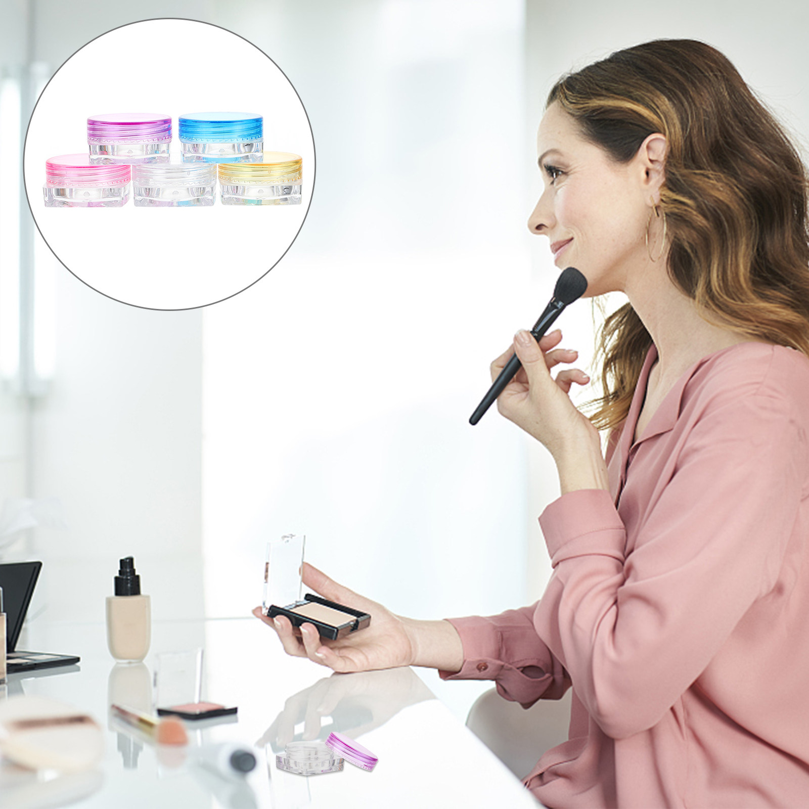 Hair Care Lotion - 50 pots de stockage pour cosmétiques,