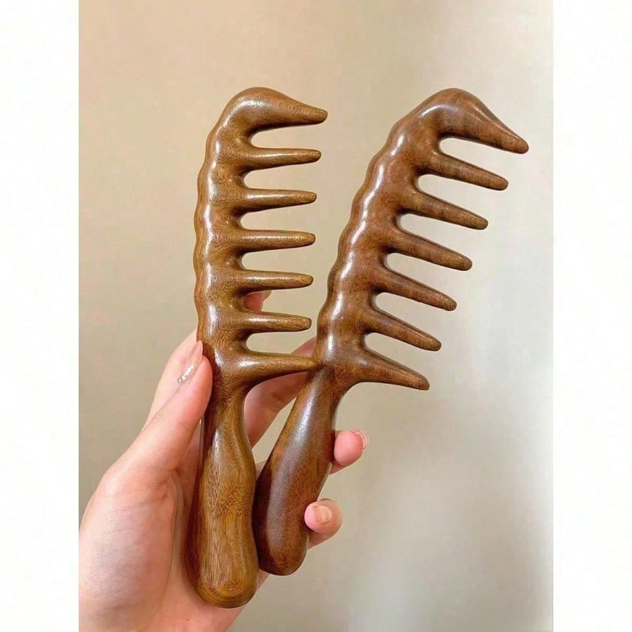 Peigne à dents larges en bois  - Hair Care For Wavy Hair avis et prix
