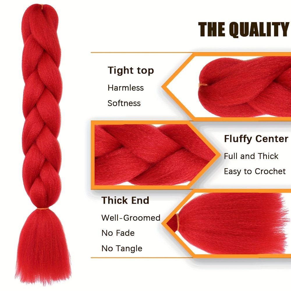 Lot de 6 extensions de tresses - Braiding Hair Kanekalon avis et prix