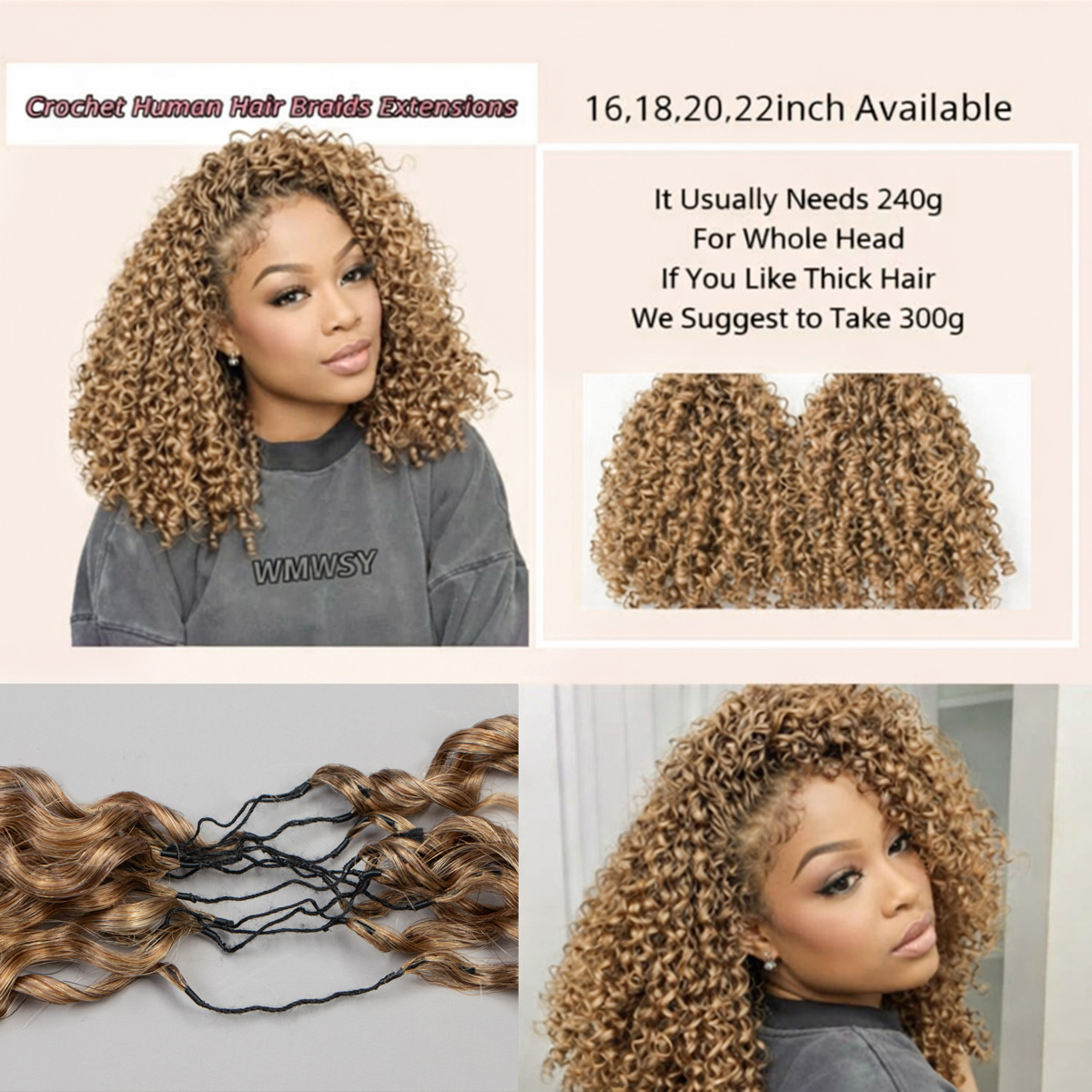 Extensions de cheveux humains  - Hair Care Honey avis et prix